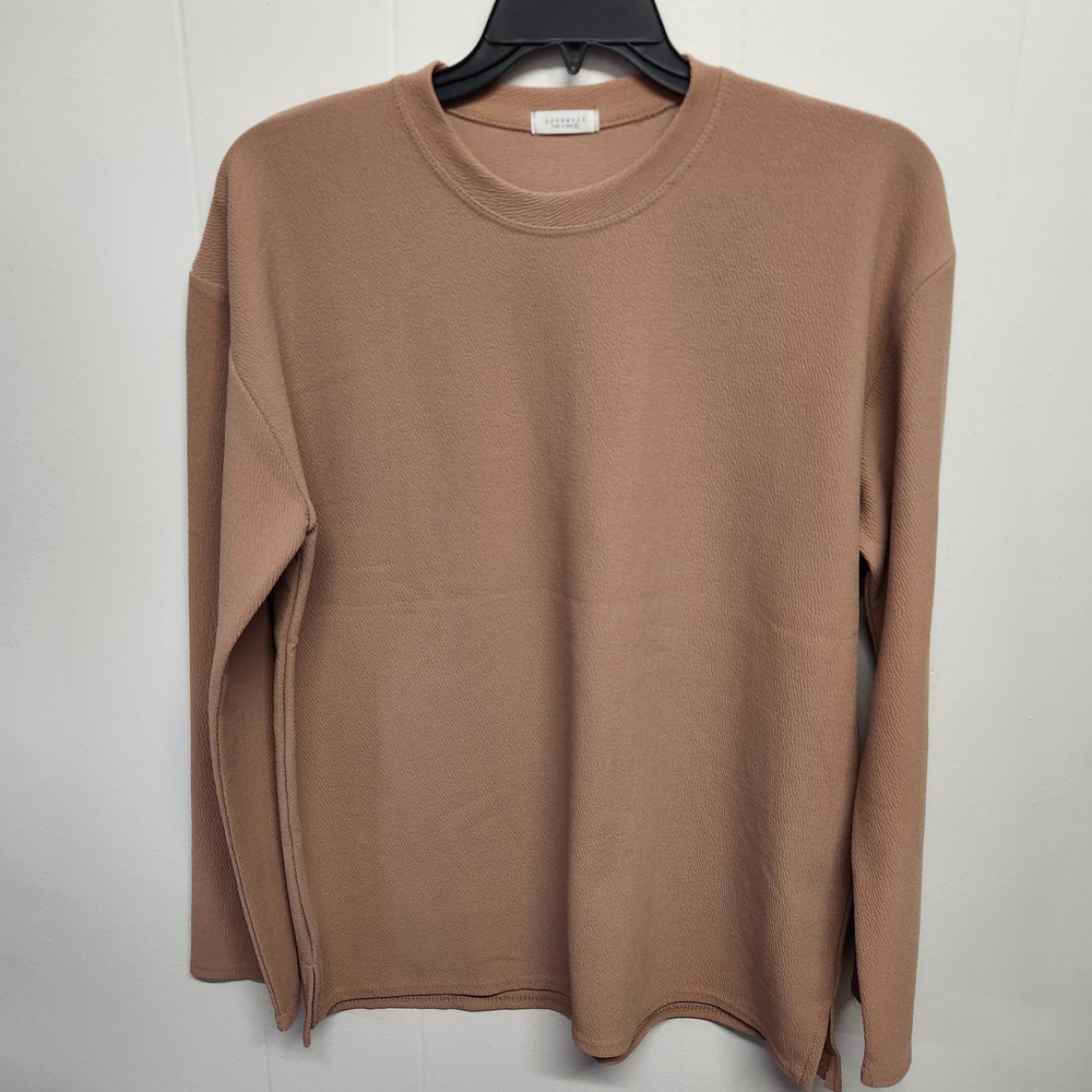 Lynnwood Sweater Mens Large Brown Long Sleeve‎ Crewneck Pullover Textured Korea